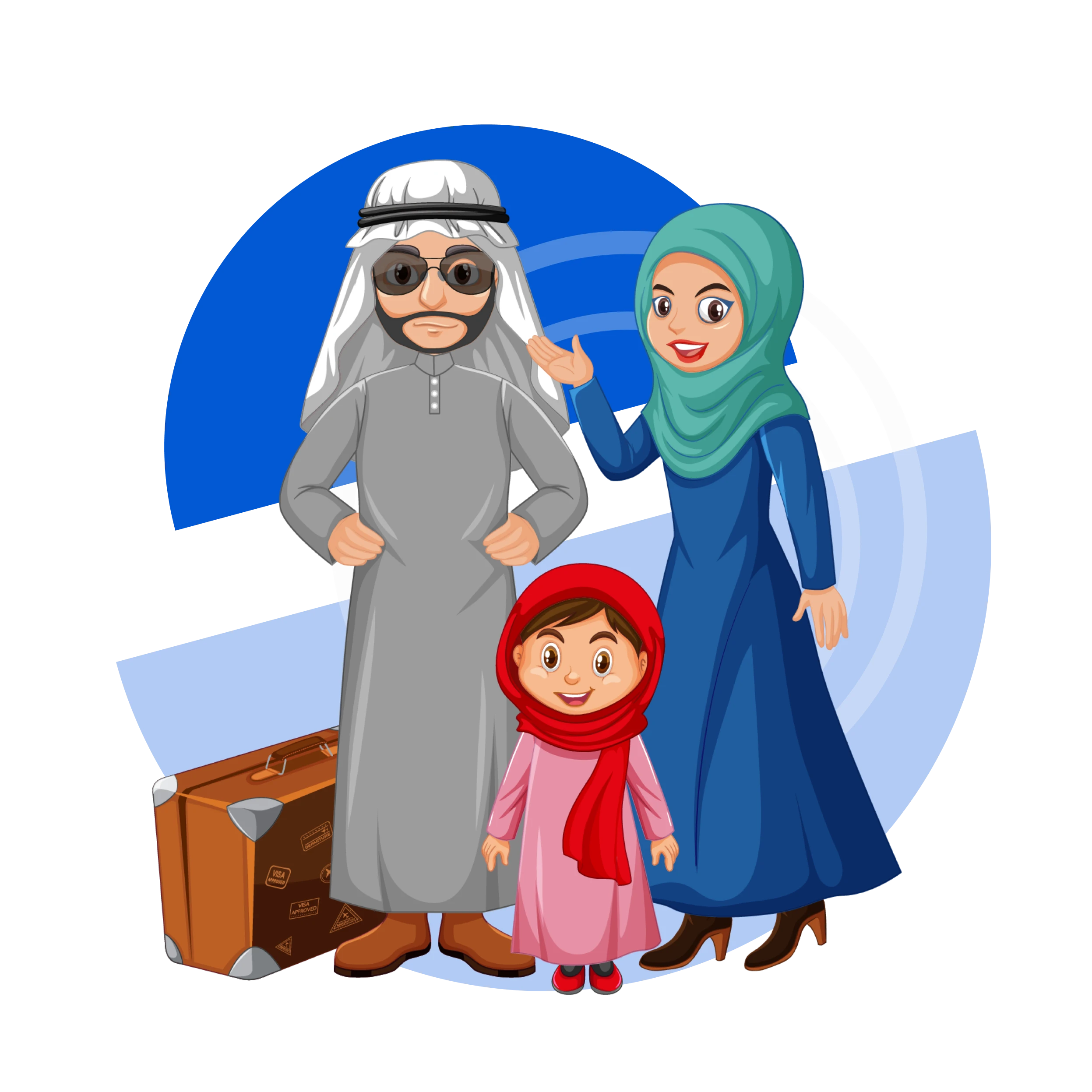 vector image relates family trip